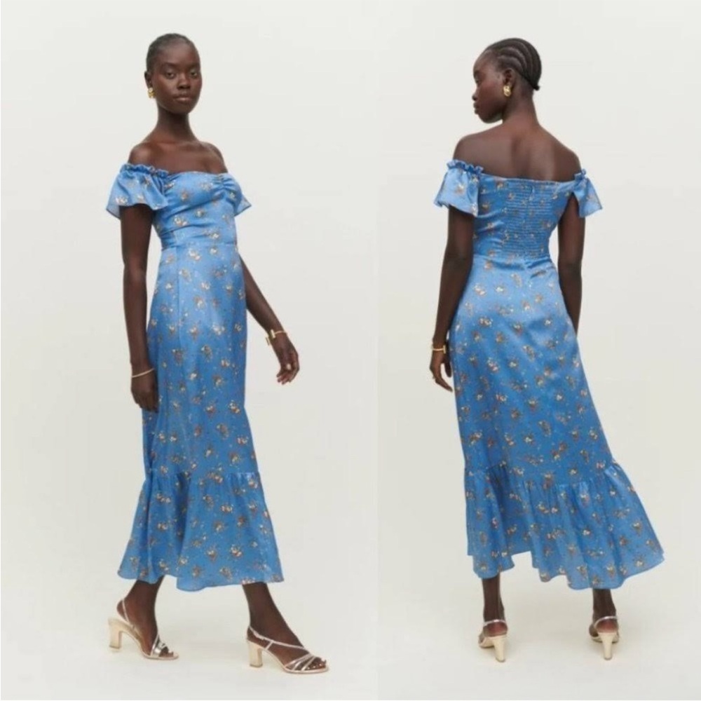 Reformation Sienna Silk floral dress sz 4